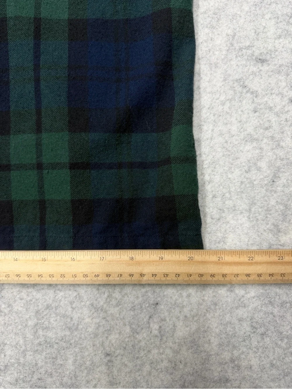 Polo Ralph Lauren Mens Pajama Top Medium Black Watch Plaid Flannel Sleepwear